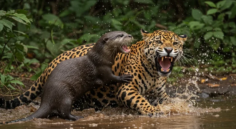 motivo pelo qual uma ariranha atacaria uma onça