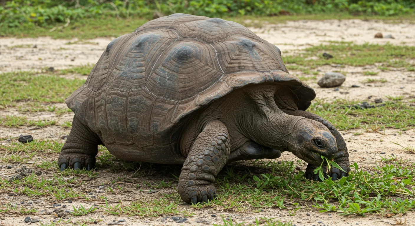 Alimentação da tartaruga gigante de aldabra Alimentação da tartaruga gigante de aldabra