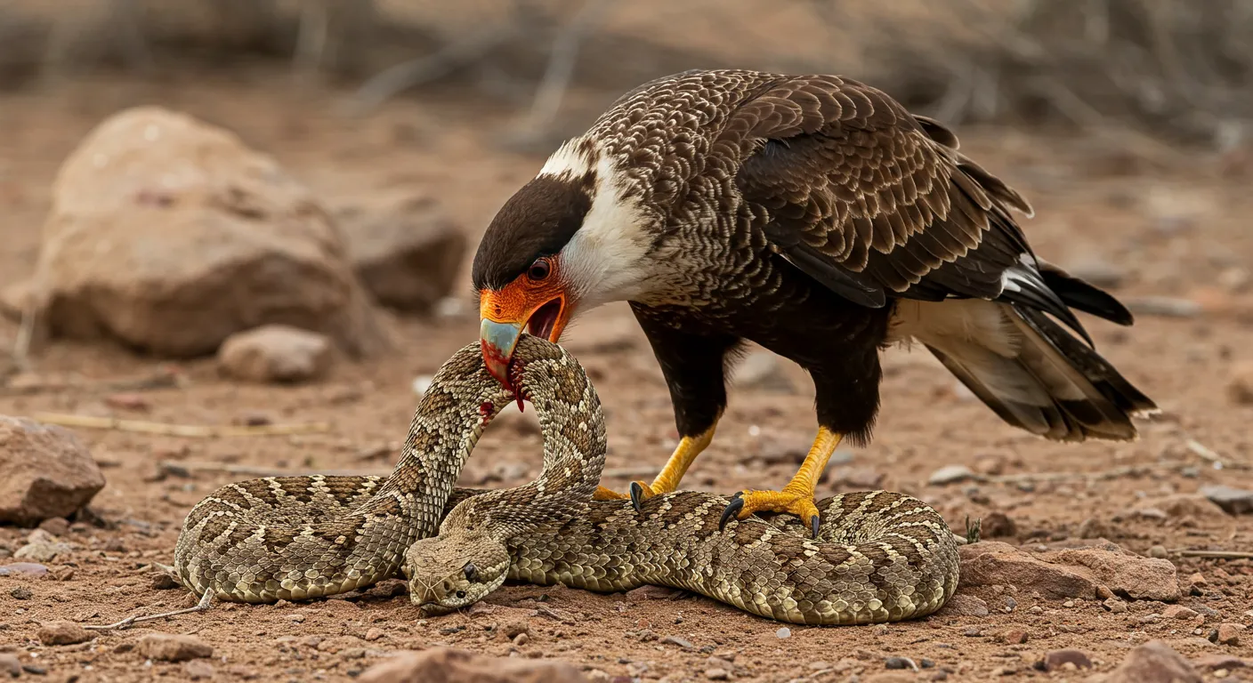Carcará Comendo Cobra-cascavel. Carcará Comendo Cobra-cascavel.