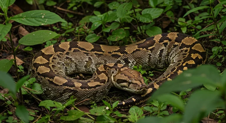Piton birmanesa (Python bivittatus)